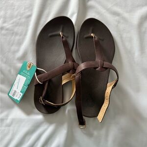 OluKai Dark Brown Sandals